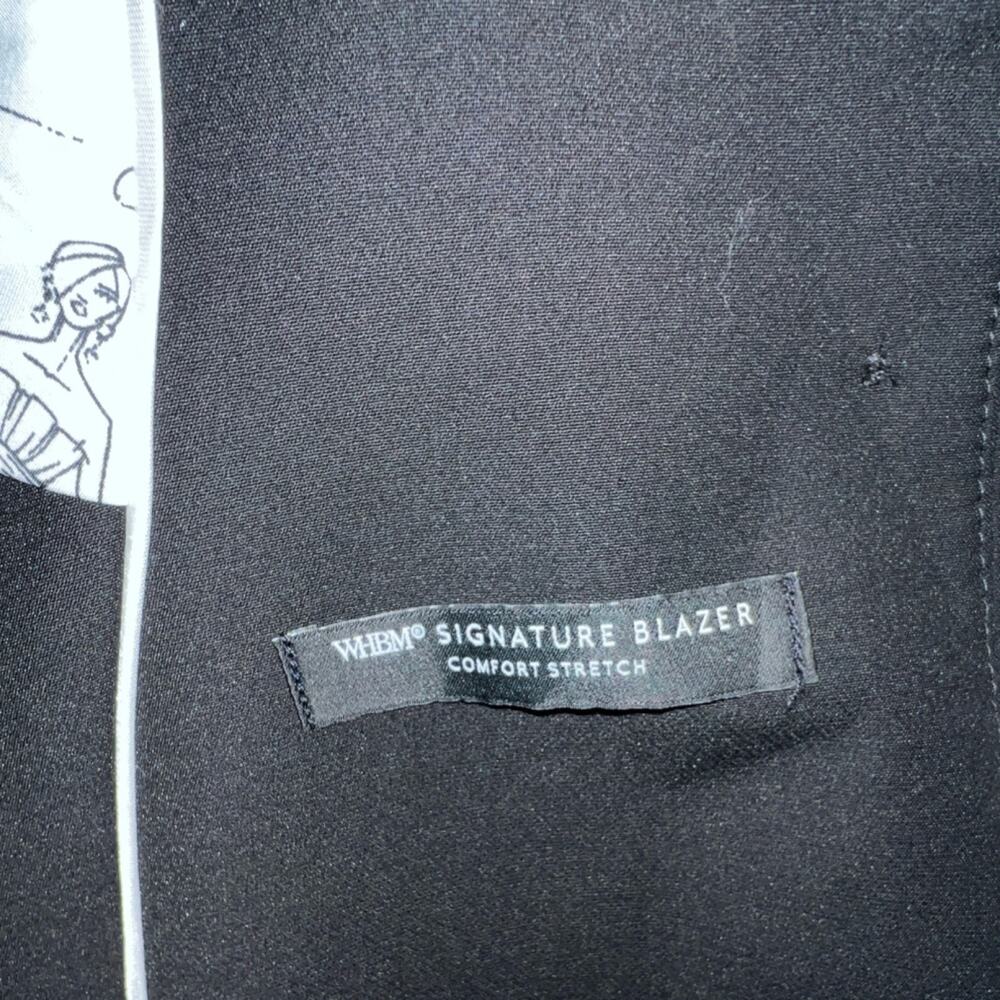 White House Black Market Signature Comfort Stretch Blazer Black Size 6 - Picture 5 of 10